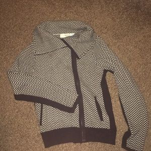 Anthropologie- sparrow herringbone cowlneck fleece